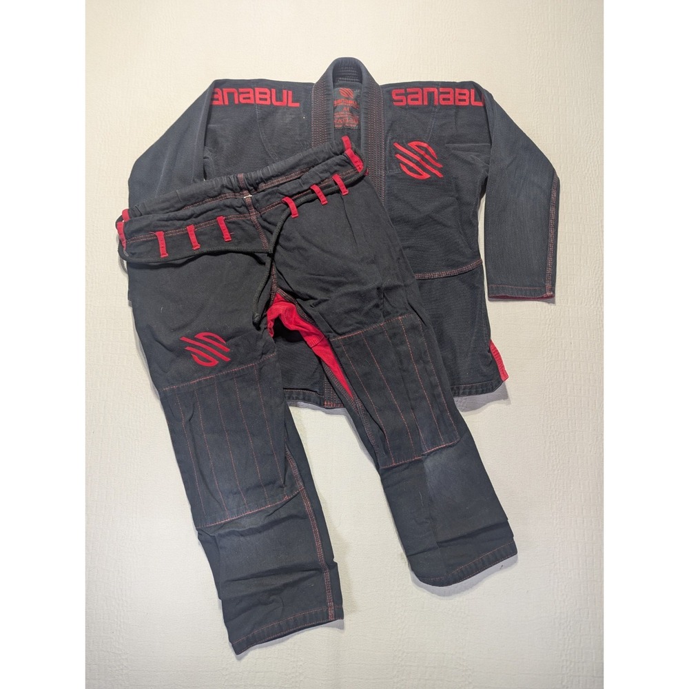 Sanabul A1 Black/Red Brazilian Jiu-Jitsu BJJ Gi Jacket Adult Unisex